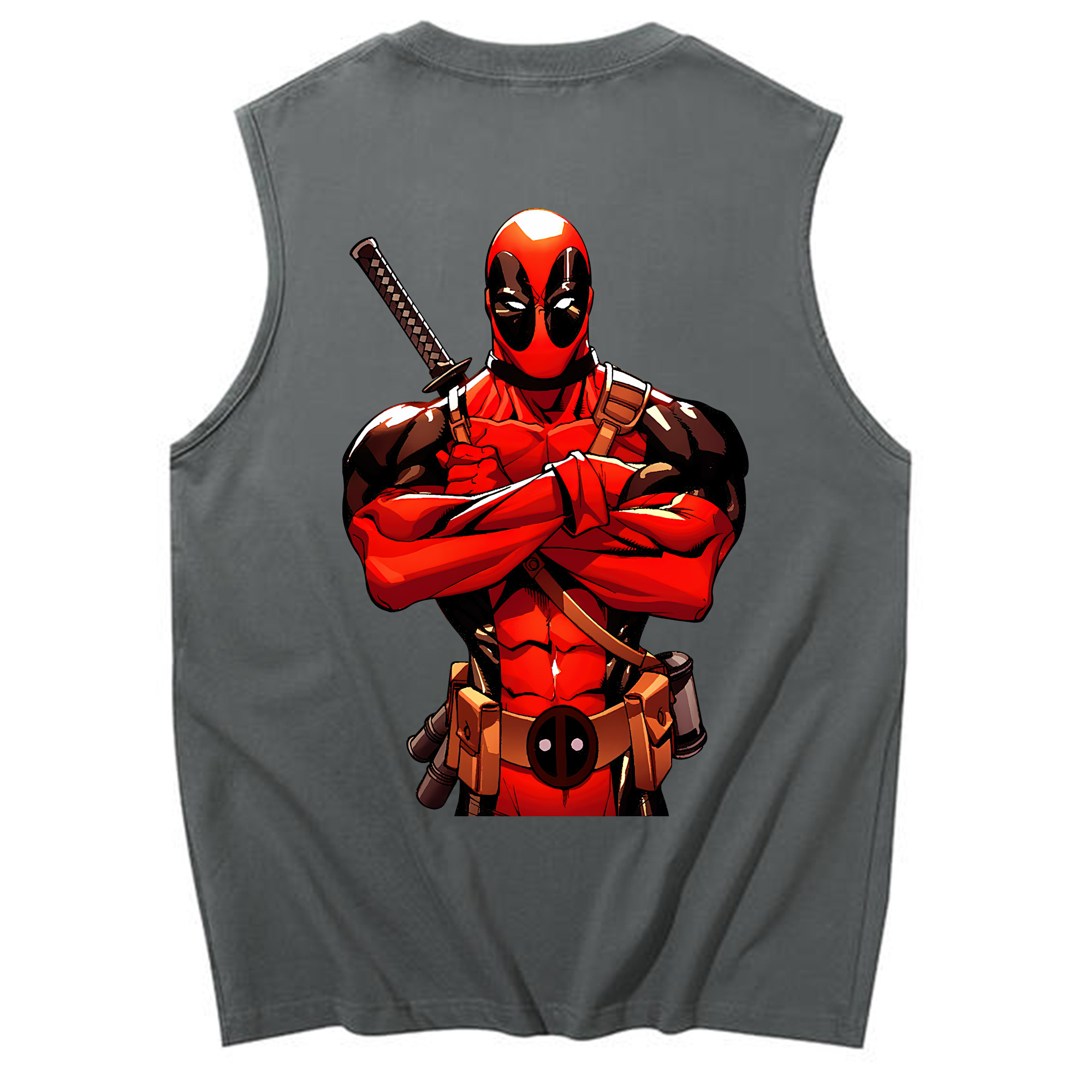 （画像用） Deadpool デッドプール コットン100％タンクトップ（背面プリント）